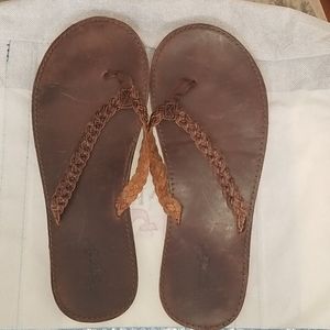 American Eagle Leather Flip-Flops